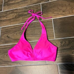 Title nine ladies SZXL bikini top, ties at neck, fastens in back. NWOT,pink